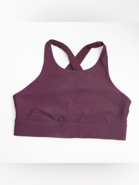 Fabletics cross back sports bra in plum